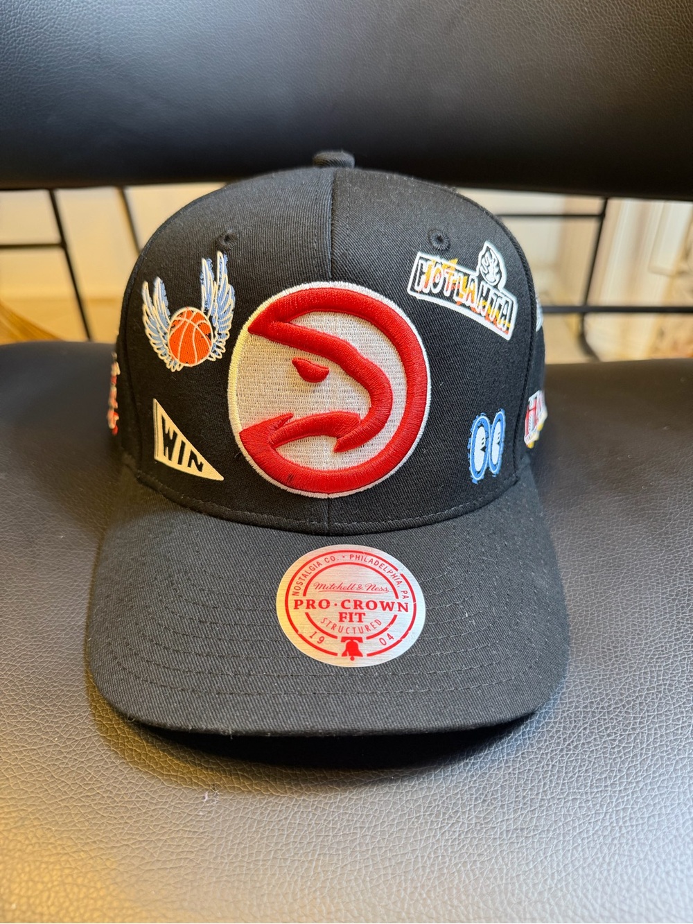 M&N Culture Kings Atlanta Hawks Doodle Pro Crown SnapBack Hat